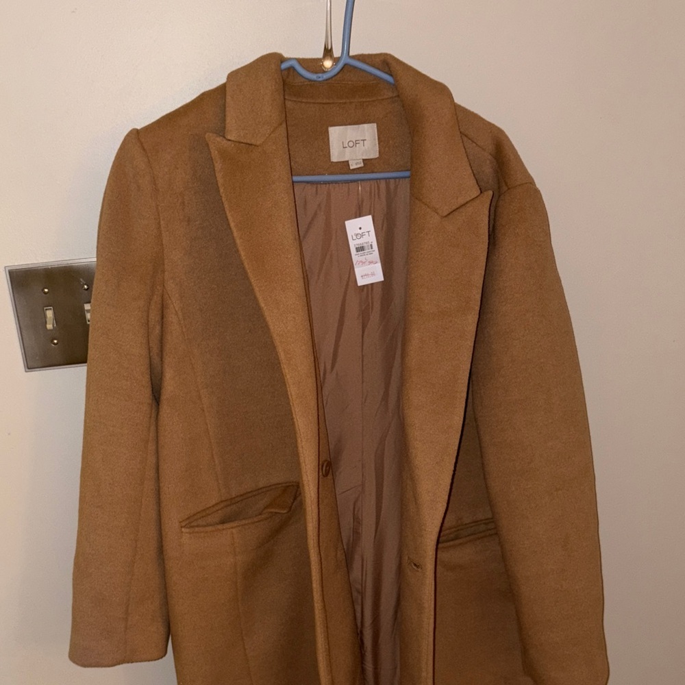 LOFT Camel Brown Overcoat